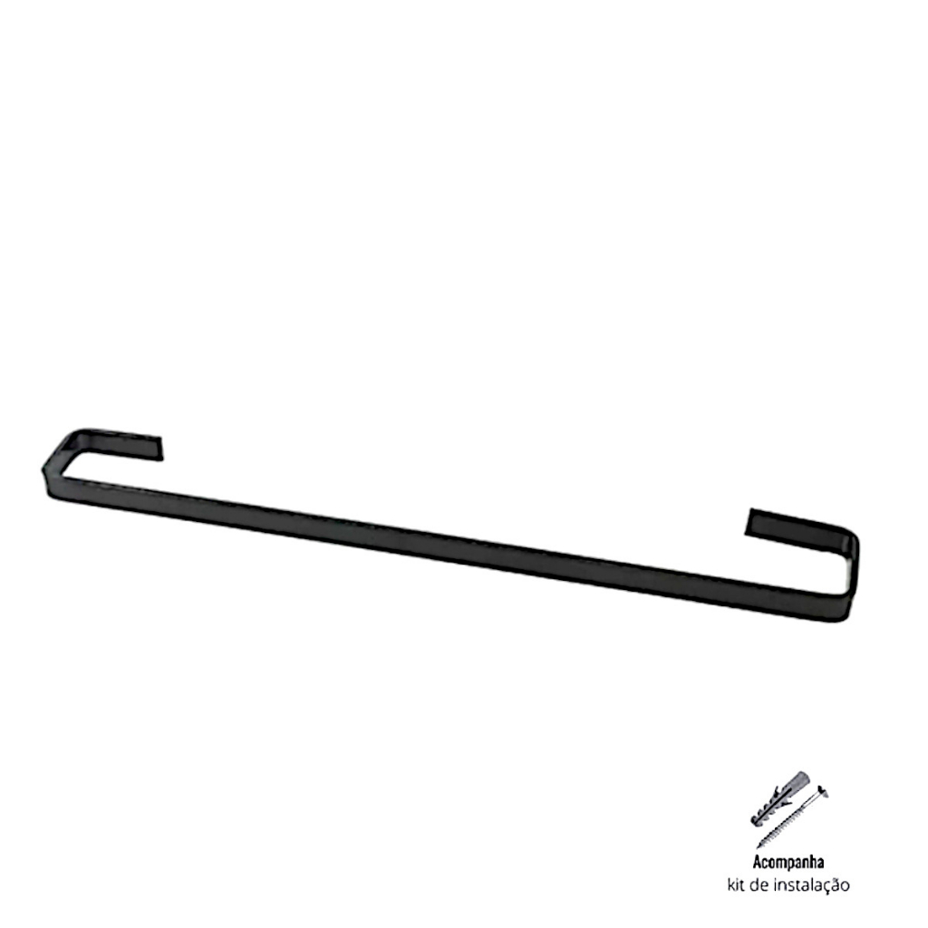 Suporte Porta Toalha De Banho Preto Luxo Decoração Moderna Envio Imediato