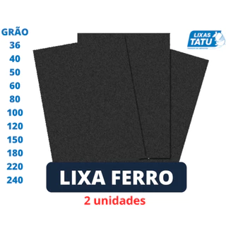 2 Lixas Para Ferro/Aço Grão 36 ao 240 Tatu - Remove Tintas e Ferrugens de Metais