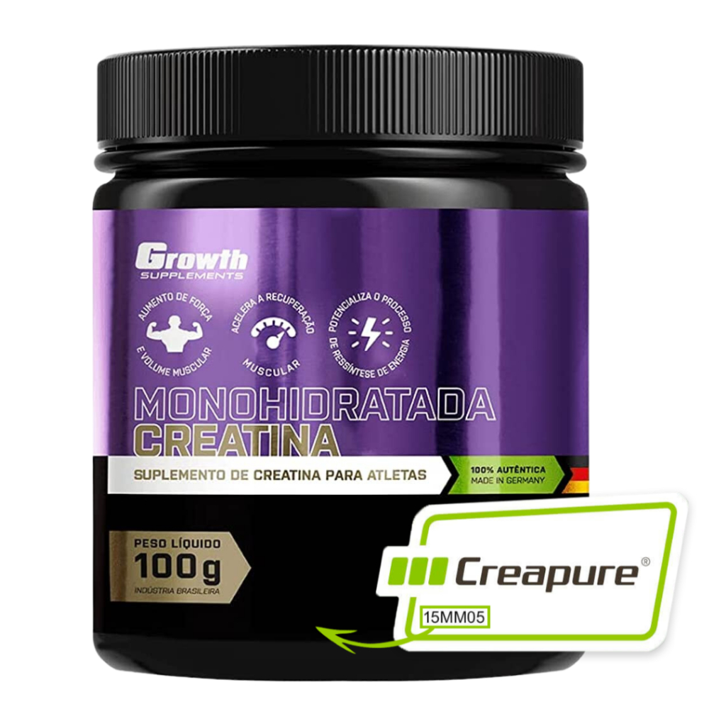 Creatina Monohidratada (Creapure) Growth 100g | Shopee Brasil