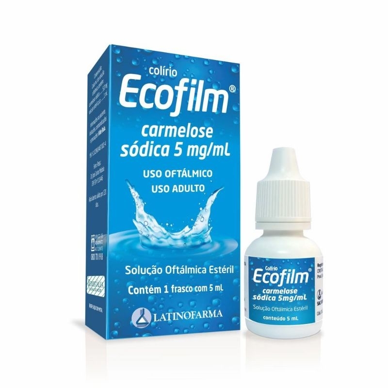 Colirio Oftalmico Ecofilm carmelose sodica 5mg/ml. | Shopee Brasil