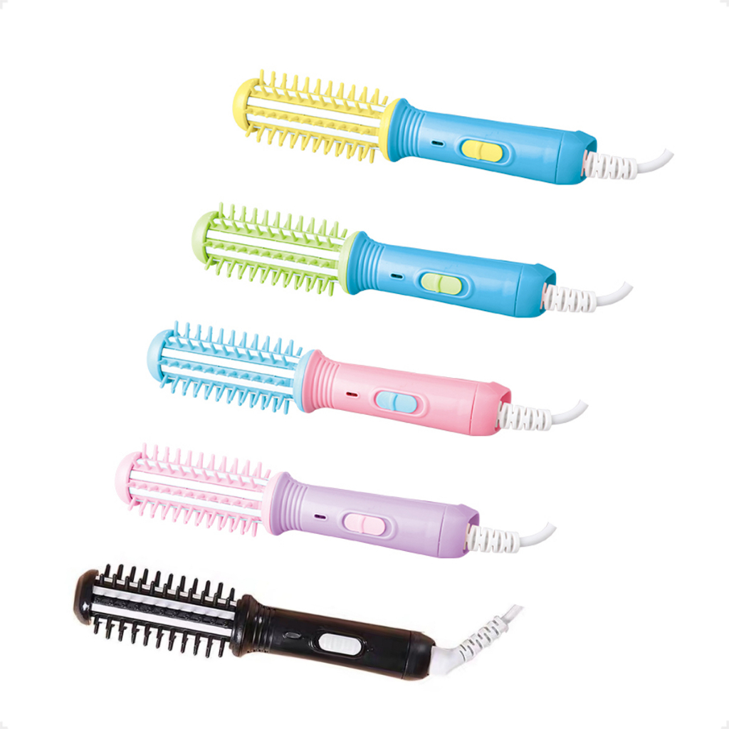 Mini Escova De Enrolar ou Alisar Cabelo 2 em 1 Bivolt