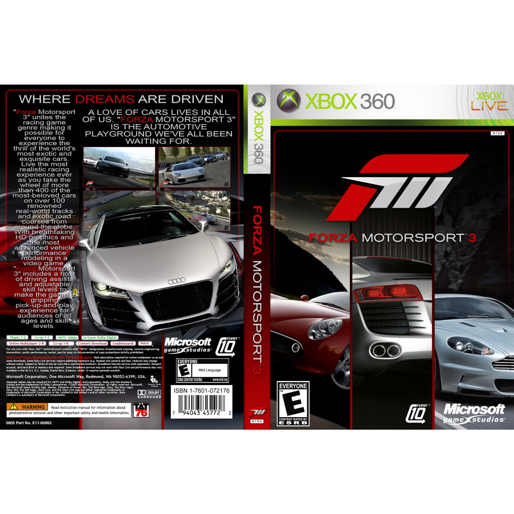 Forza Motorsport 3 para Xbox 360 Lt com capa | Shopee Brasil