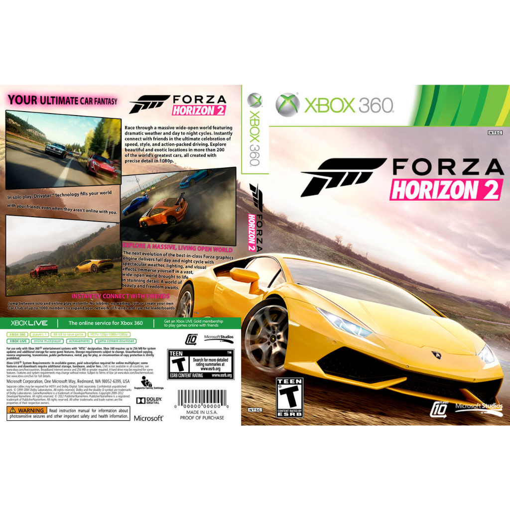  Forza Horizon 2 for Xbox 360 : Microsoft Corporation