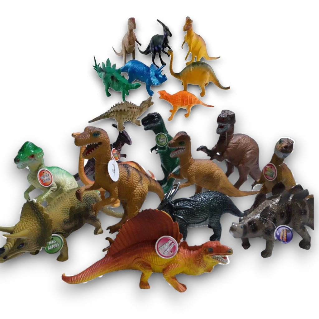 Dinossauro De Brinquedo Kit Coleção Peças De Borracha DINO | Shopee Brasil
