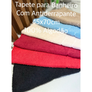 Kit 05 Tapete Piso Atoalhado Grosso Antiderrapante Toalha para Banheiro