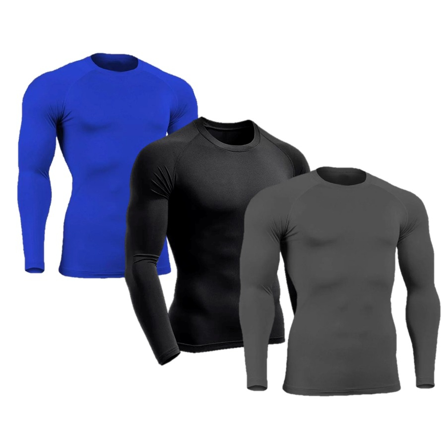 Kit 3 Camiseta Camisa Térmica Segunda Pele Manga Longa Proteção Solar UV  50+ Termica Masculina - VS Camisa UV - Camisa Térmica - Magazine Luiza