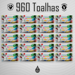 20 Lenços Umedecidos 48 Folhas Turminha da Bagunça - kit Com 960 Toalhas Umedecidas