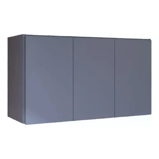 Armário de Parede Organizador Multiuso 3 Portas Preto