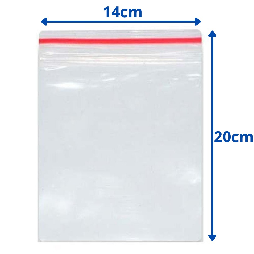 100 Sacos Saquinho Zip Lock Hermético 14x20 Abre E Fecha