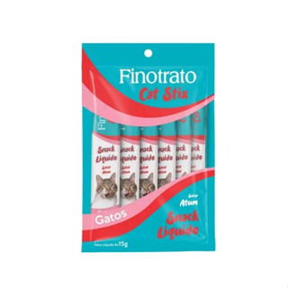 Finotrato Cat Stix Combo C/6 unidades de 15g Sabor Atum - Snack Líquido