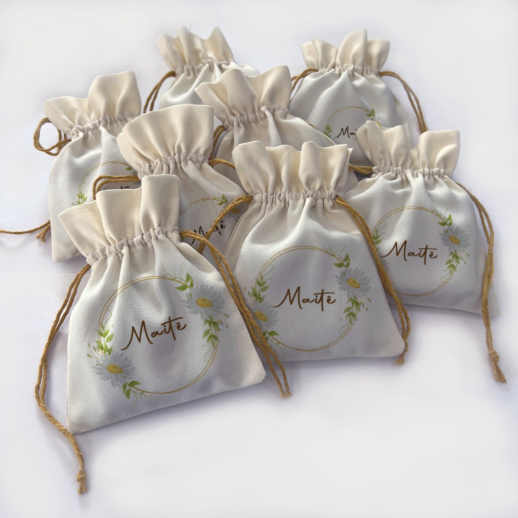 Kit 30 Saquinhos Personalizado Lembrancinha Maternidade Margarida ...