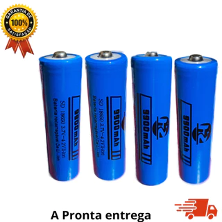 Kit 4 Bateria18650 Li-ion 8800mh 3,7v Lanterna Tática Led