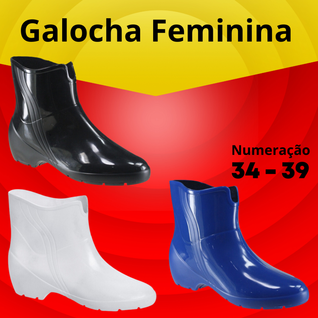 Botina de hot sale borracha feminina