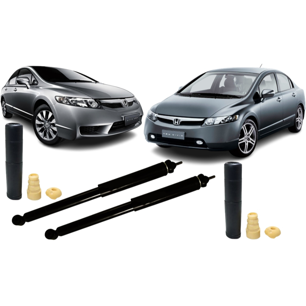 Amortecedor Traseiro Civic 8°G 2006 á 2011 + Kit Batentes