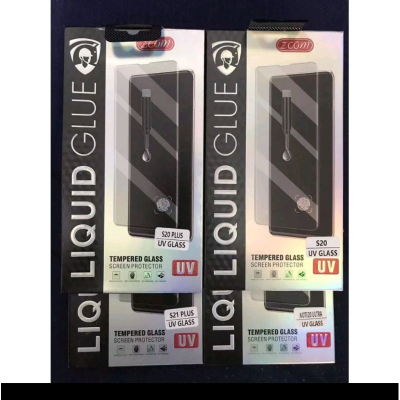 Película UV Glass Cola e Luz de Led para Samsung S8 S9 S10 S10 plus S21 S23