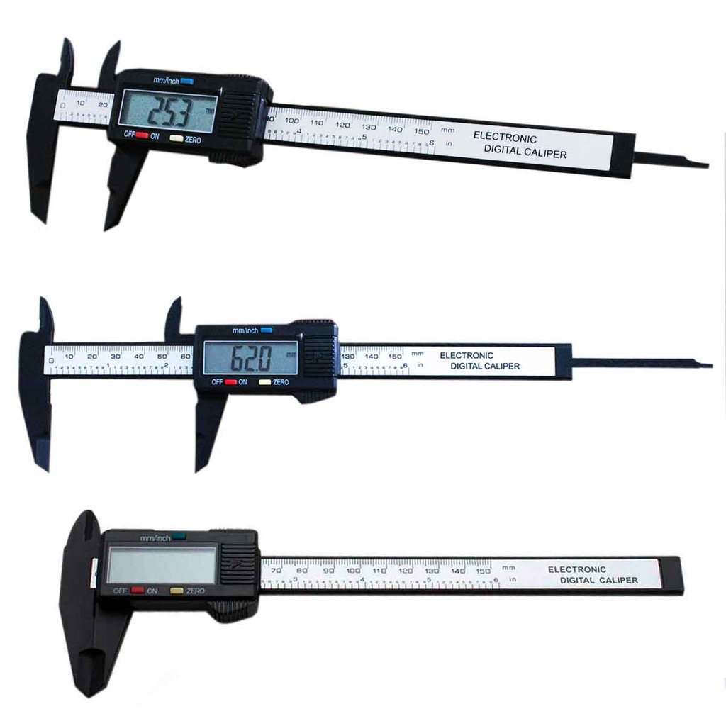 Paquímetro Digital 150mm Profissional - Envio Imediato/Eletrônico Lcd Digital Vernier Paquímetro De Fibra De Carbono Micrômetro Ferramenta De Medição Digital Paquímetro