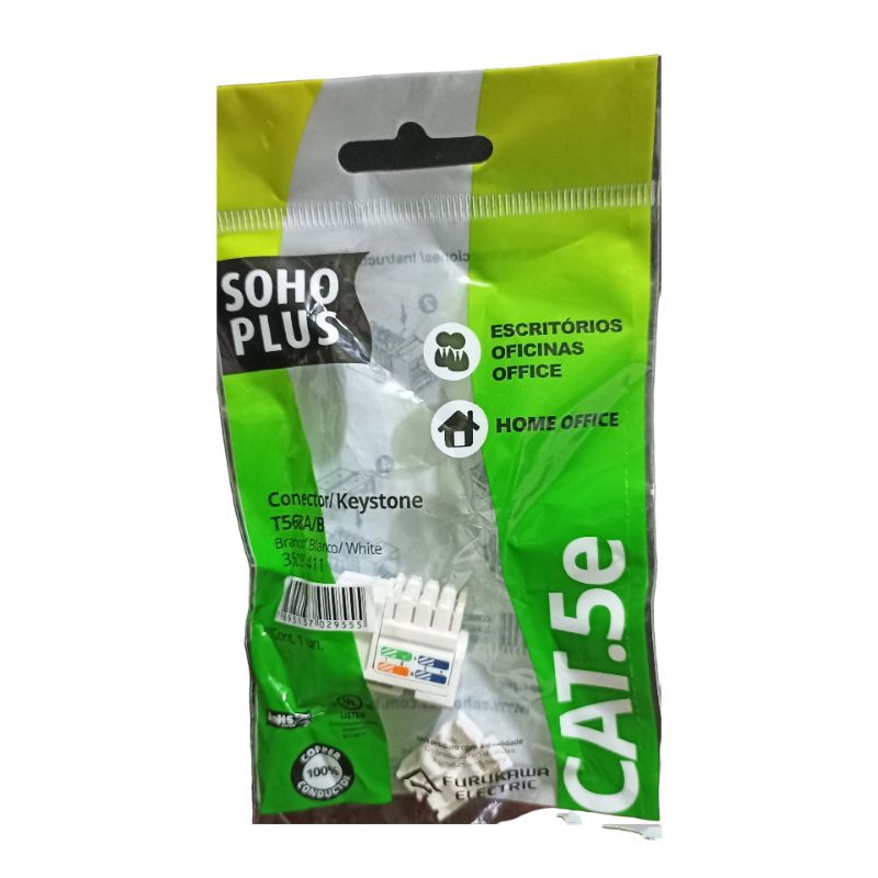 kit C/2 Keystone Rj45 Cat5e Soho Plus Furukawa Shopee Brasil