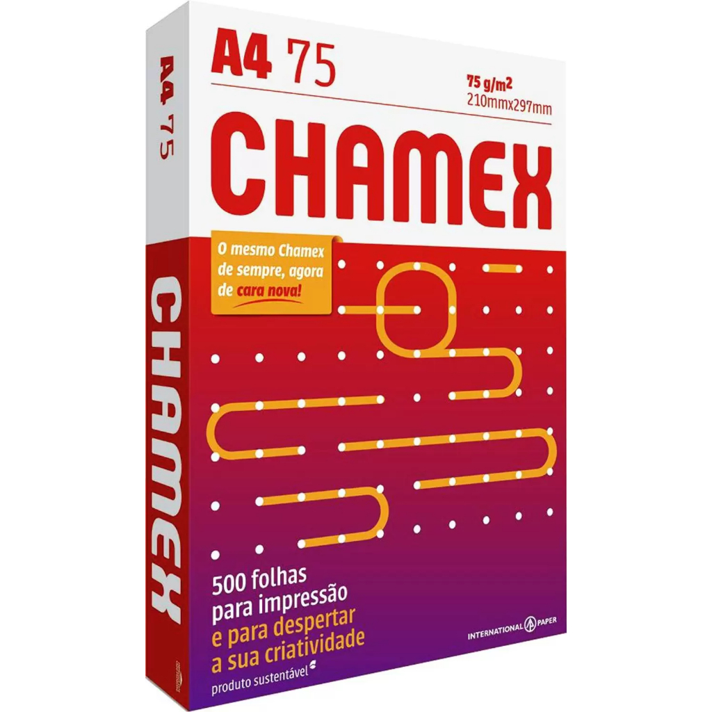 Papel Sulfite A4 Chamex 500 Folhas 75g 210x297 Premium