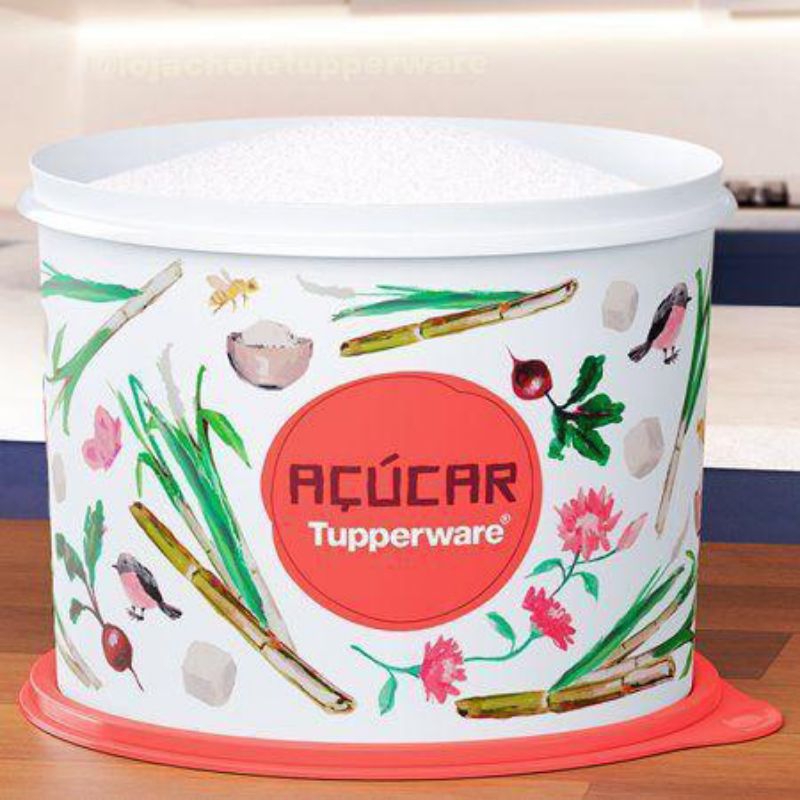 Tupper Caixa Açúcar 5kg Floral Tupperware Original | Shopee Brasil