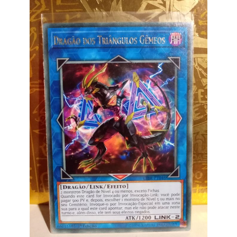 yu-gi-oh dragão dos triângulos gêmeos rara