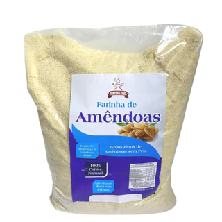 Farinha de Amêndoas pacote 2kg - Pura Linha Premium 100% Pura Natural Frete Gratis