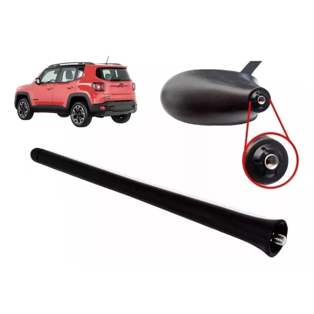 Antena Jeep Renegade E Compass Base Redonda Antena Aspiral Shopee