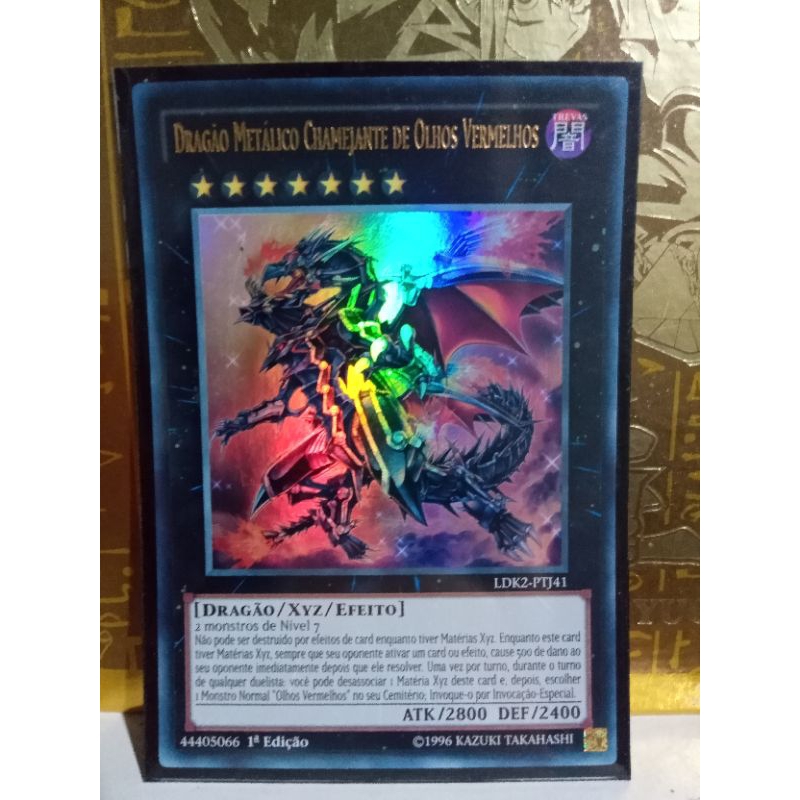yu-gi-oh dragão metálico chamejante de olhos vermelhos ultra rara