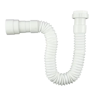 Sifão Universal Sanfonado Para Lavatórios ou Tanques Branco Cd. 2110