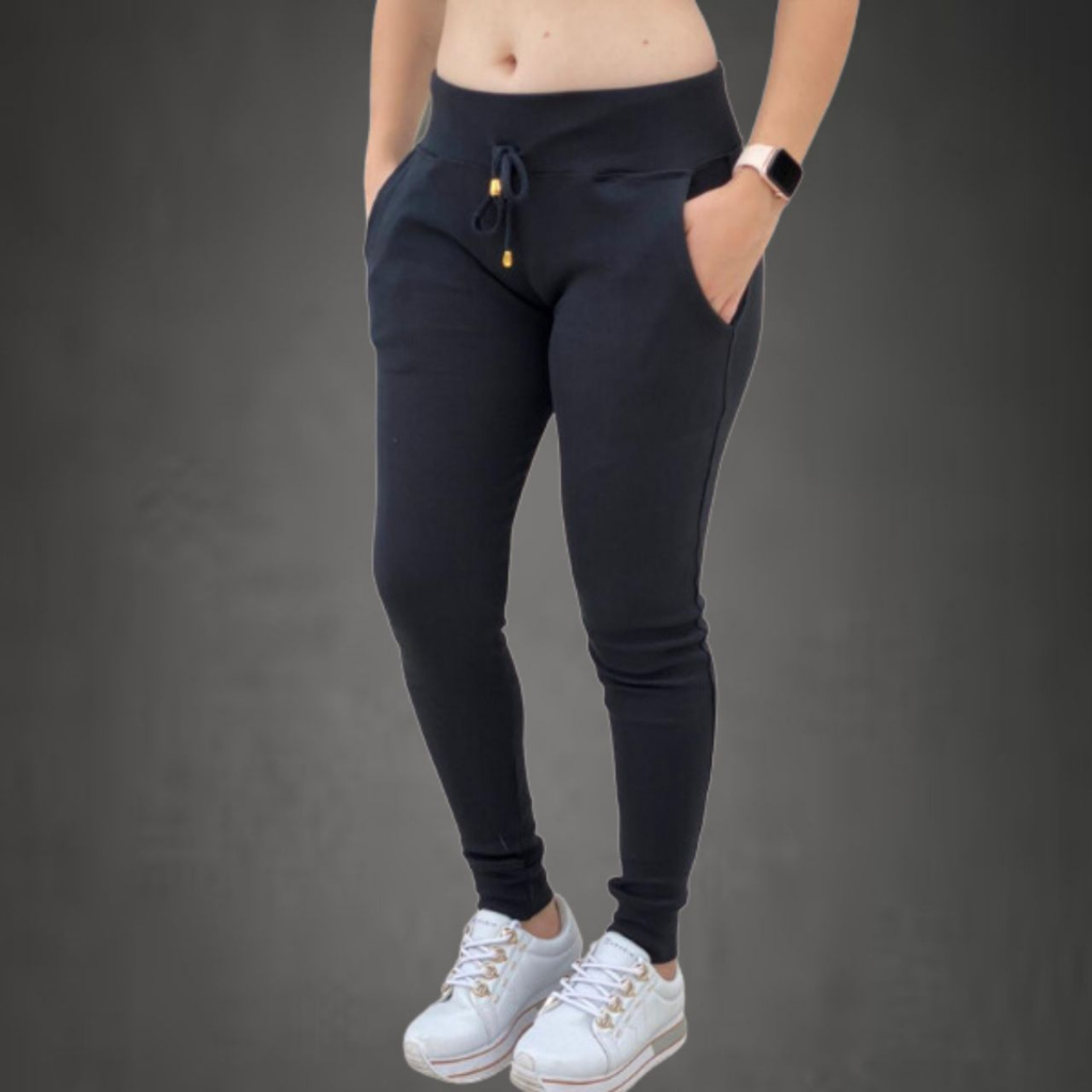 Calça ribana fashion com sapatilha