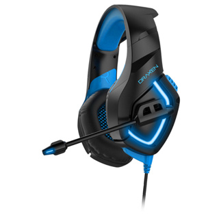 Fone Gamer Headset com LED Azul Cancelamento de Ruído Profissional com fio P3 Adaptador Ps4 Xbox Pc Notebook