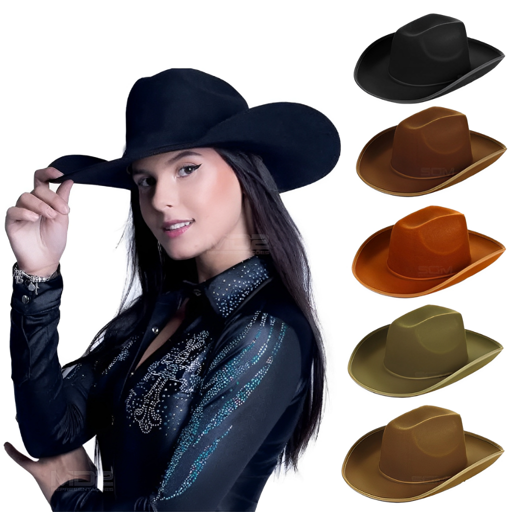 Chapéu Ana Castela Vaqueira Masculino Feminino Sertanejo Country Rodeio Cowboy