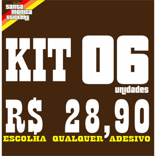 Adesivos por COMBO KIT PACK (06 unidades)
