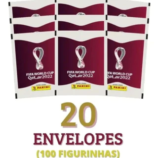 Kit 100 Figurinhas Álbum Fifa Copa Do Mundo Qatar 2022 - 20 Envelopes