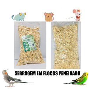 Serragem Maravalha Para Hamster Ramster Passaros Calopsita Periquitos Gaiolas e Viveiros 1.800gr