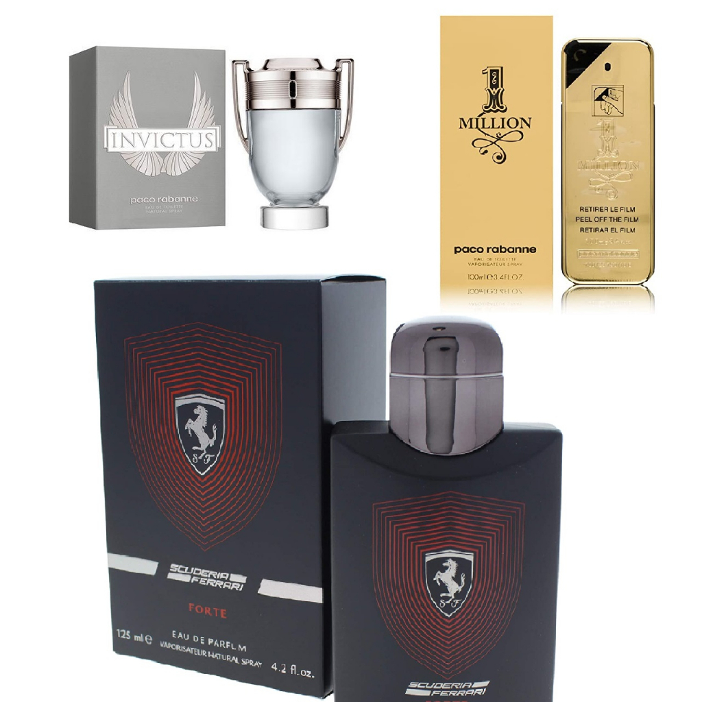 KIT Perfumes Masculinos Ferrari Forte Invictus One Million Shopee Brasil