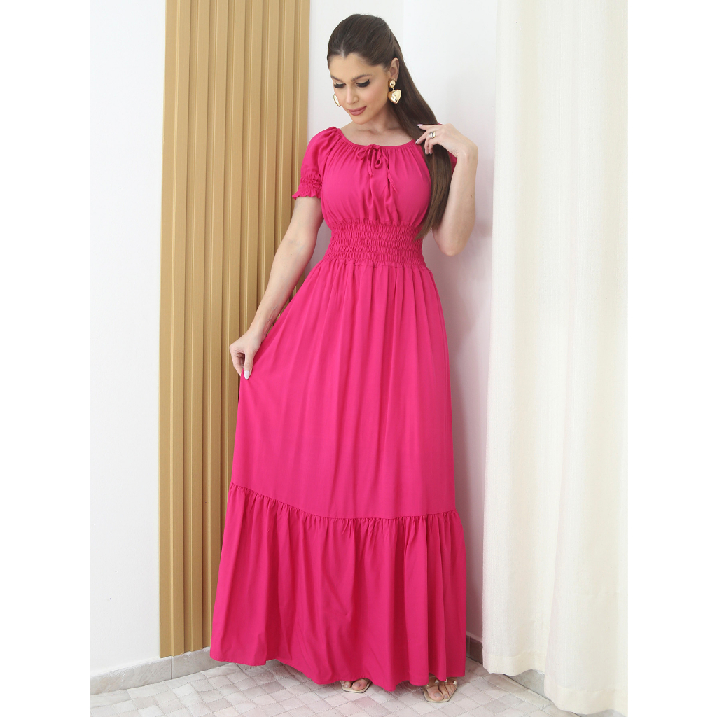 Vestido Longo de Elástico na Black Friday 2025 | BuscaProdutos