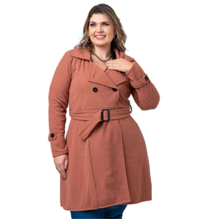 Casaco Sobretudo feminino plus size