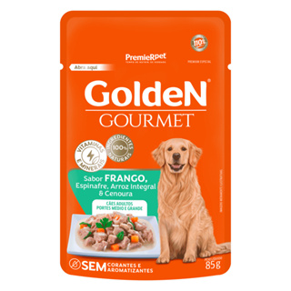 COMBO 5 SACHÊS SORTIDOS - GOLDEN PREMIUM ESPECIAL GOURMET 85G - ALIMENTO ÚMIDO - SABORES