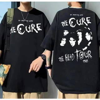 Camiseta Básica Algodão Unissex Com Manga Curta Moda Verão The Cure Banda De Rock