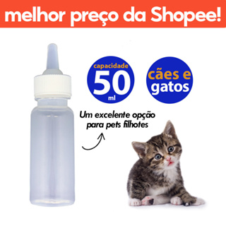 Kit Mamadeira para Filhotes com 3 Bicos e Limpador 50ml Savana Pet