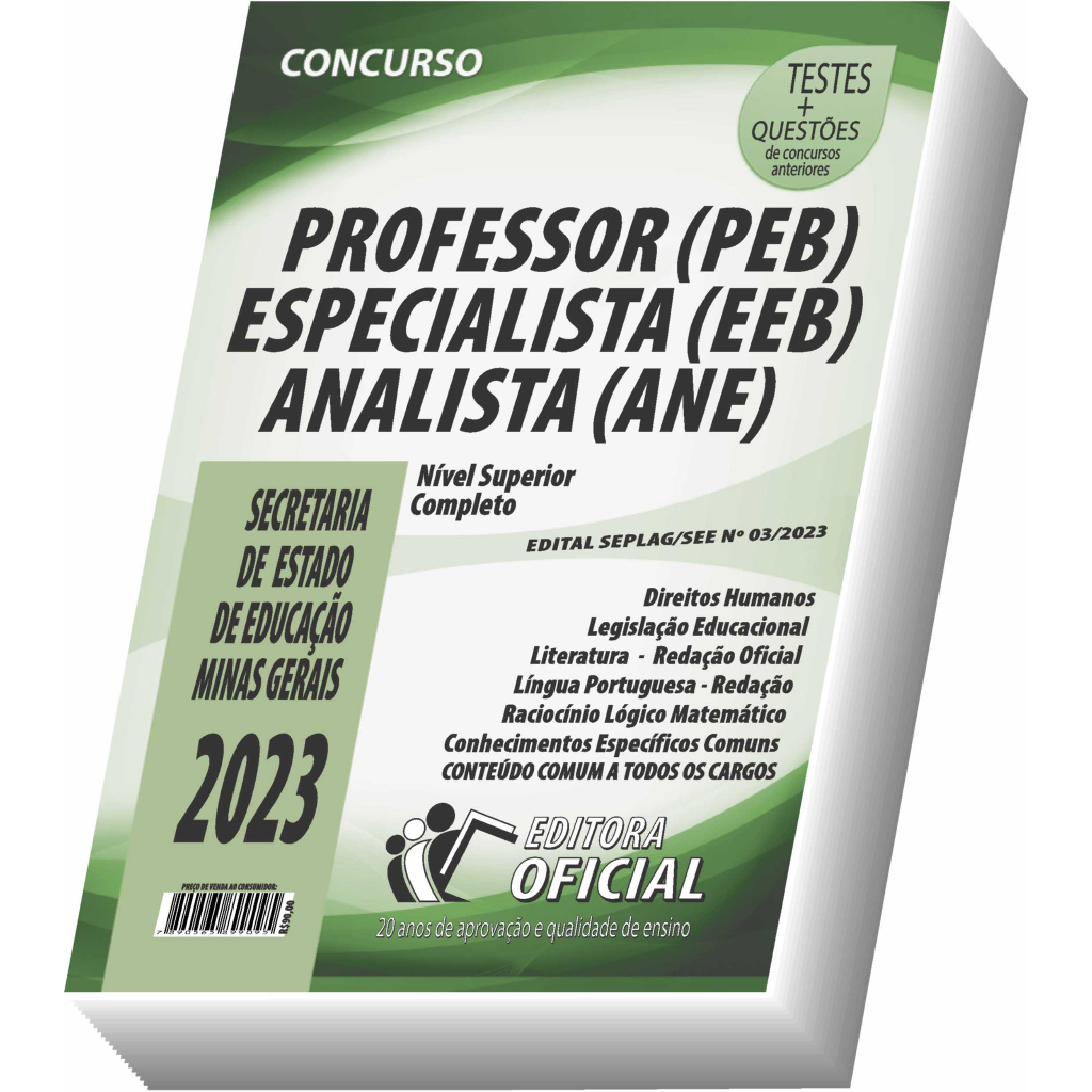 Apostila SEE - MG - Professor De Educação Básica (PEB) | Shopee Brasil