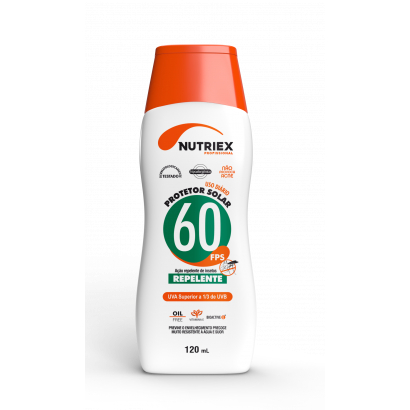 PROTETOR SOLAR NUTRIEX FPS 60 1/3 UVA C/ REPELENTE