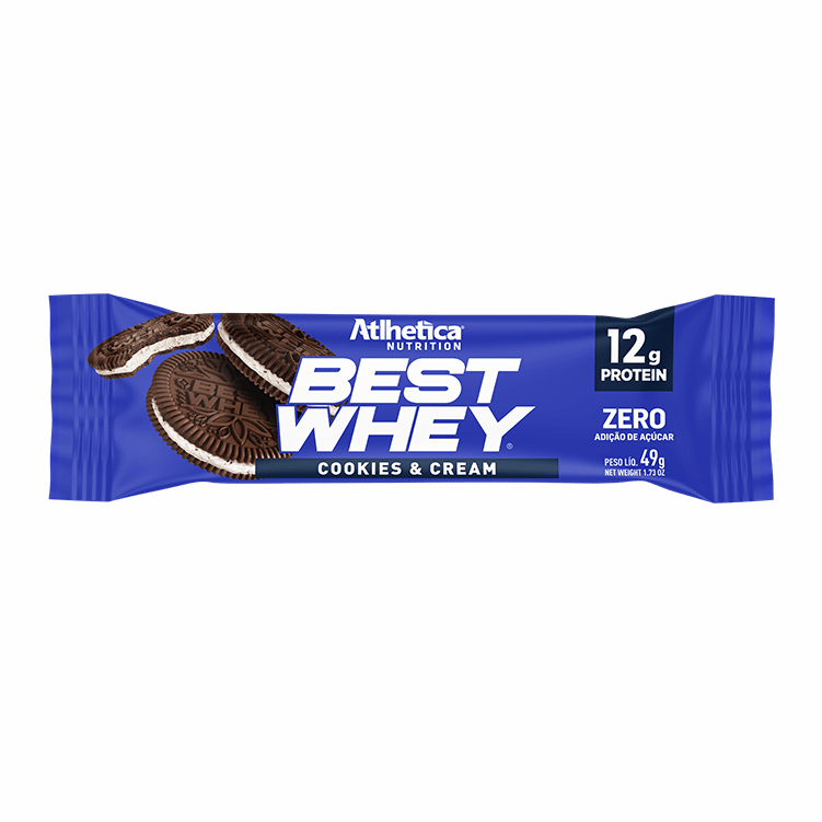 Best Whey Bar Cookies & Cream 49g – Atlhetica Nutrition