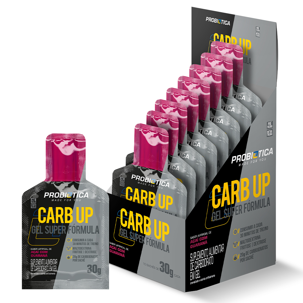 Carb Up Gel Super Fórmula - Caixa 10 Sachês - Probiótica