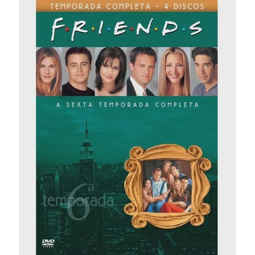 Box DVD Friends Completo - Serie - Temp 1 a 6 - Colecionador