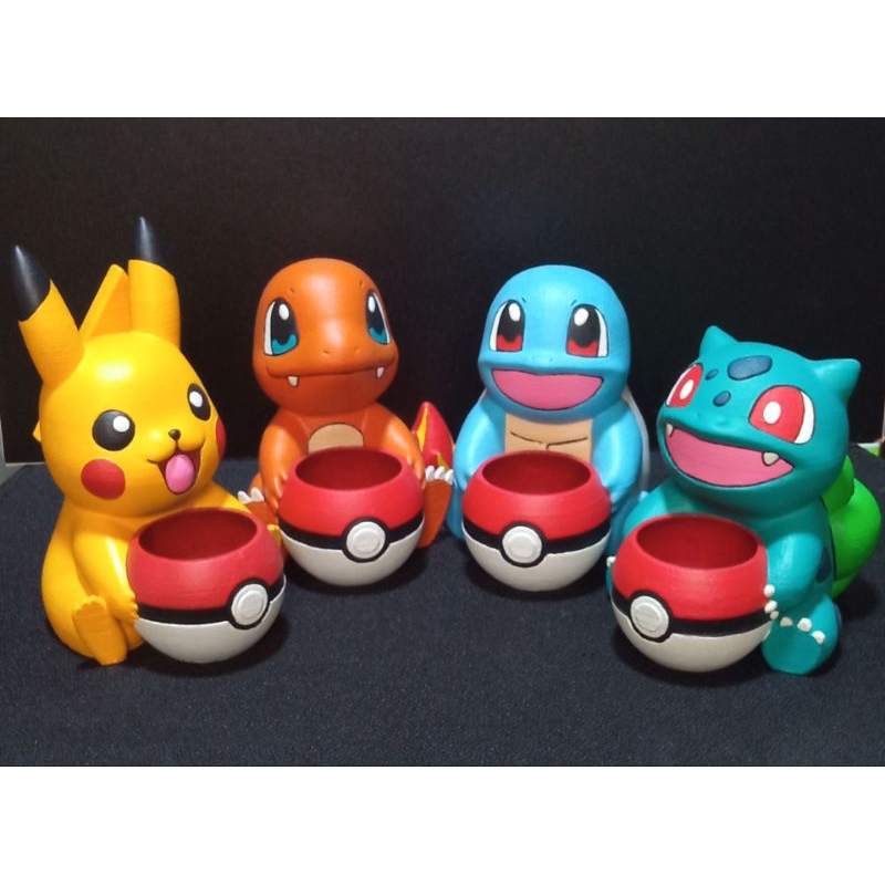 Pokémon vaso pokébola Pikachu/ Bulbasaur/ Charmander/ Squirtle/ Eevee