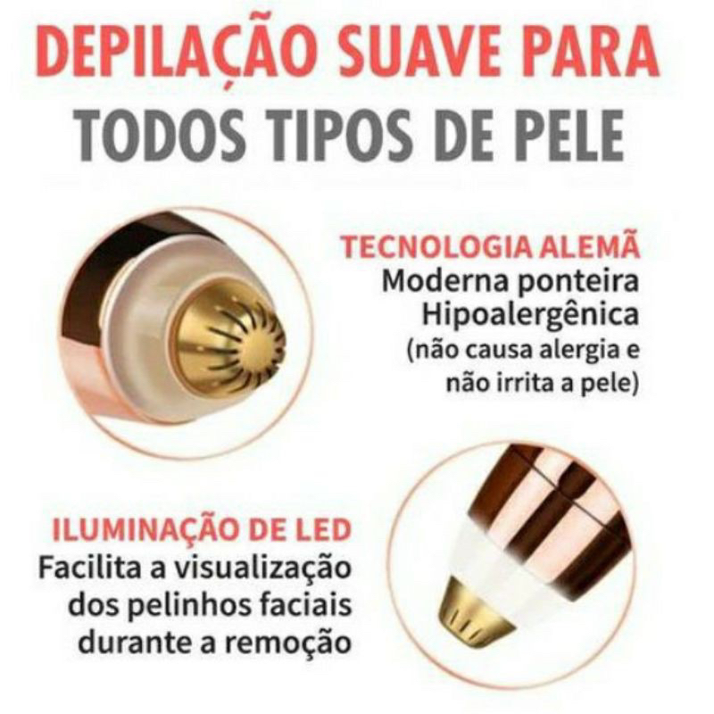 Imagem do produto Caneta Depiladora Flawless para Sobrancelhas Elétrico Recarregável Com Usb 2