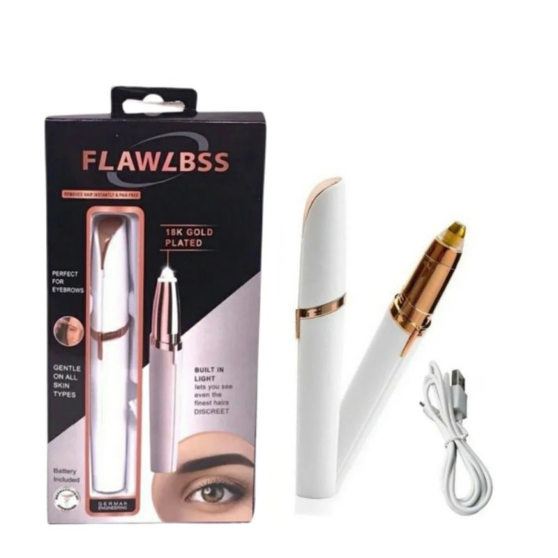 Caneta Depiladora Flawless para Sobrancelhas Elétrico Recarregável Com Usb