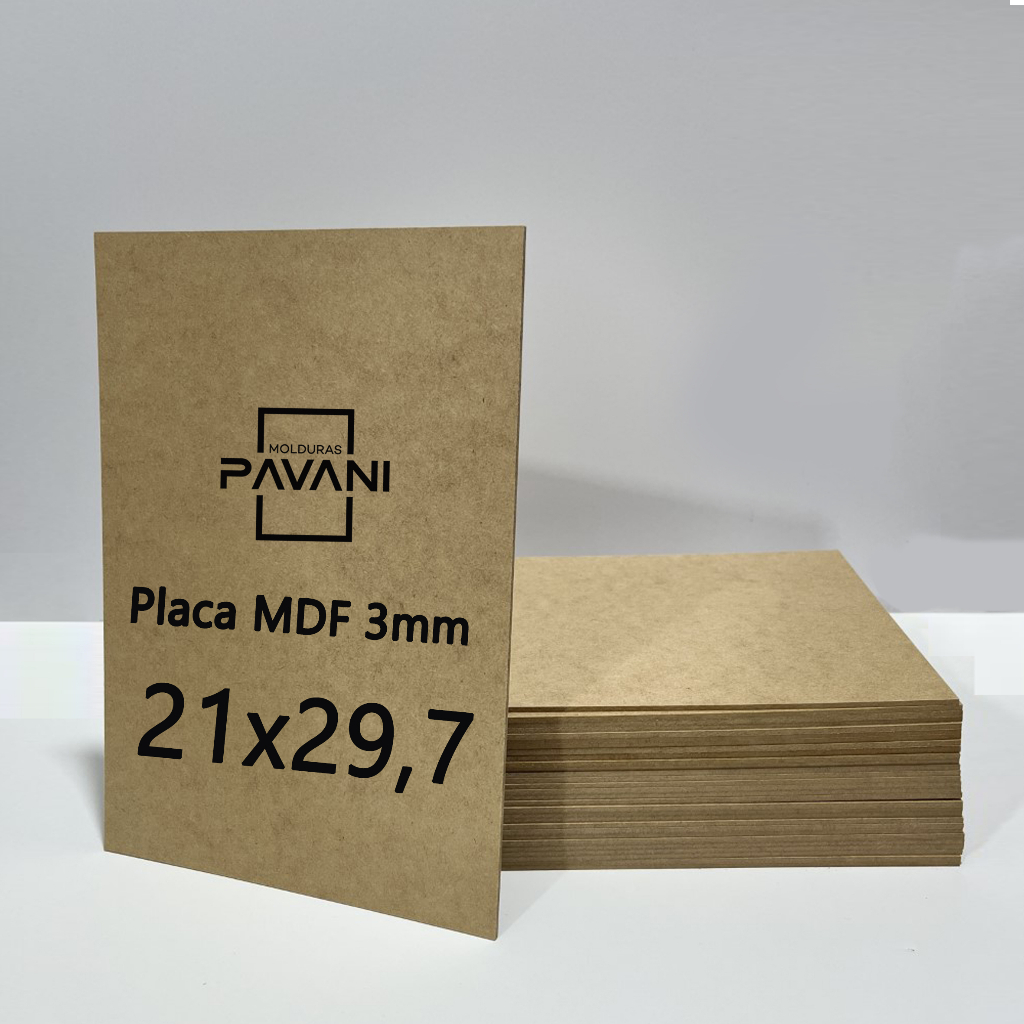 1 Placa Chapa Mdf 3mm 21x29,7 A4 Tamanho Folha De Sulfite Para Placas Decorativas E Artesanato