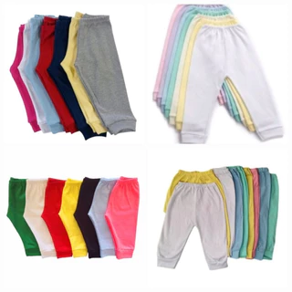 Kit 8 Mijão Calça Bebê em Malha 100% Algodão - Liso ou Estampado (RN/P/M/G)